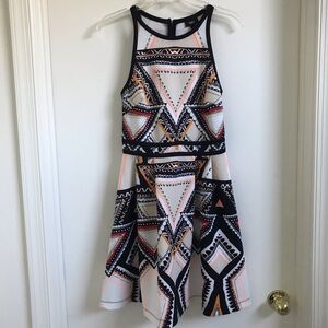 Like New! Mossimo Geometric Print Fit & Flare Sleeveless Dress - Size XS